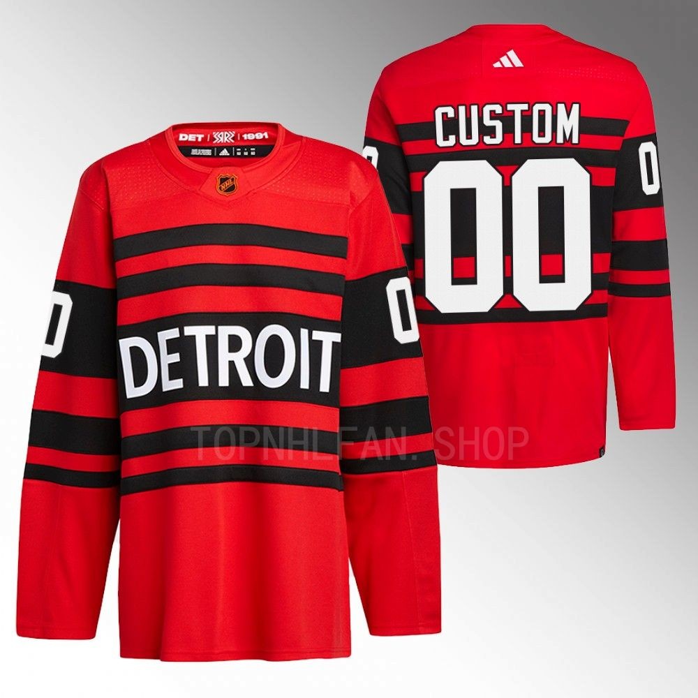 2022 Detroit Red Wings Custom Red Reverse Retro 2.0 Authentic Pro Jersey