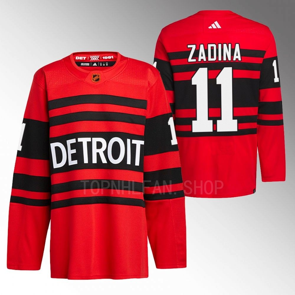 2022 Detroit Red Wings Filip Zadina Red Reverse Retro 2.0 Authentic Pro Jersey