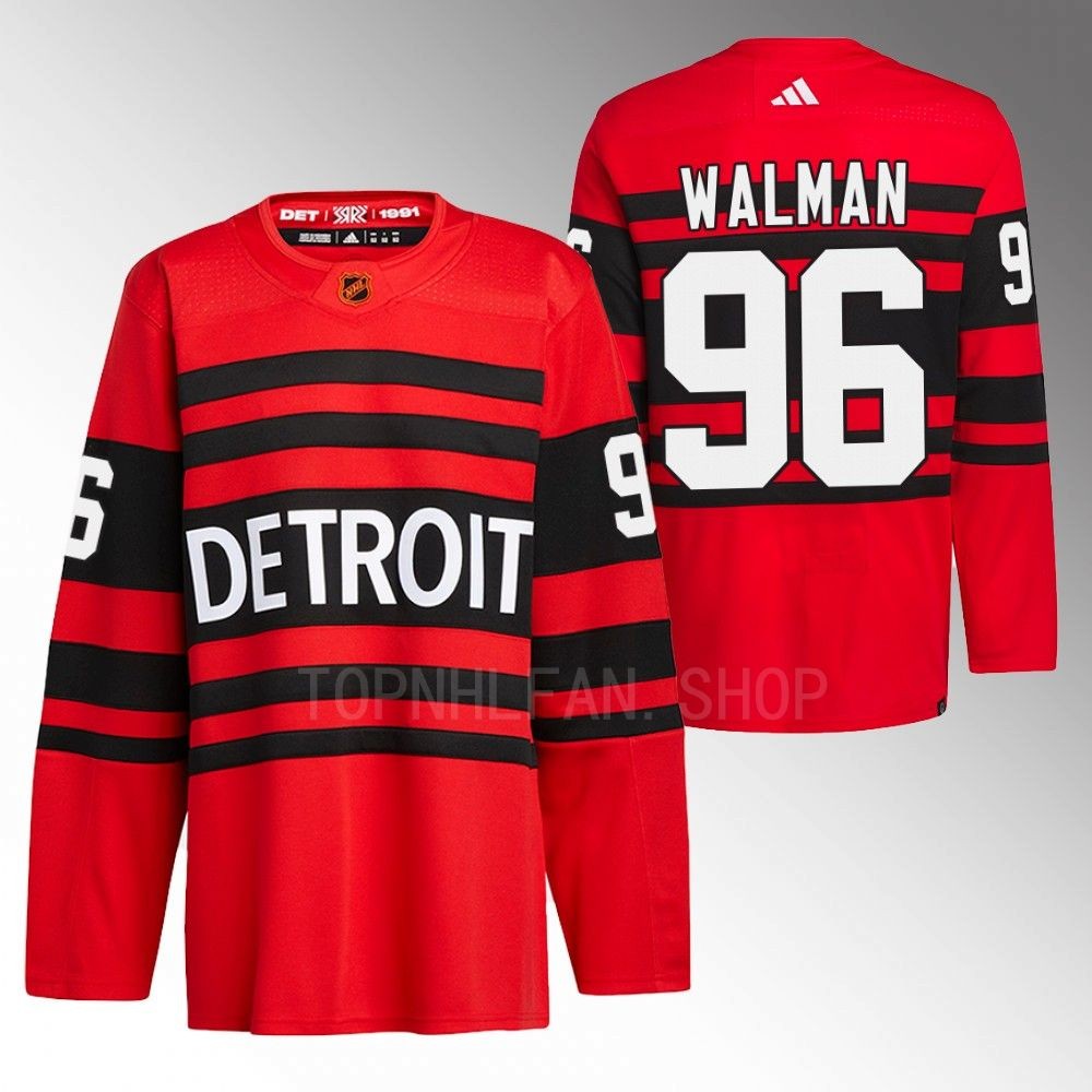 2022 Detroit Red Wings Jake Walman Red Reverse Retro 2.0 Authentic Pro Jersey