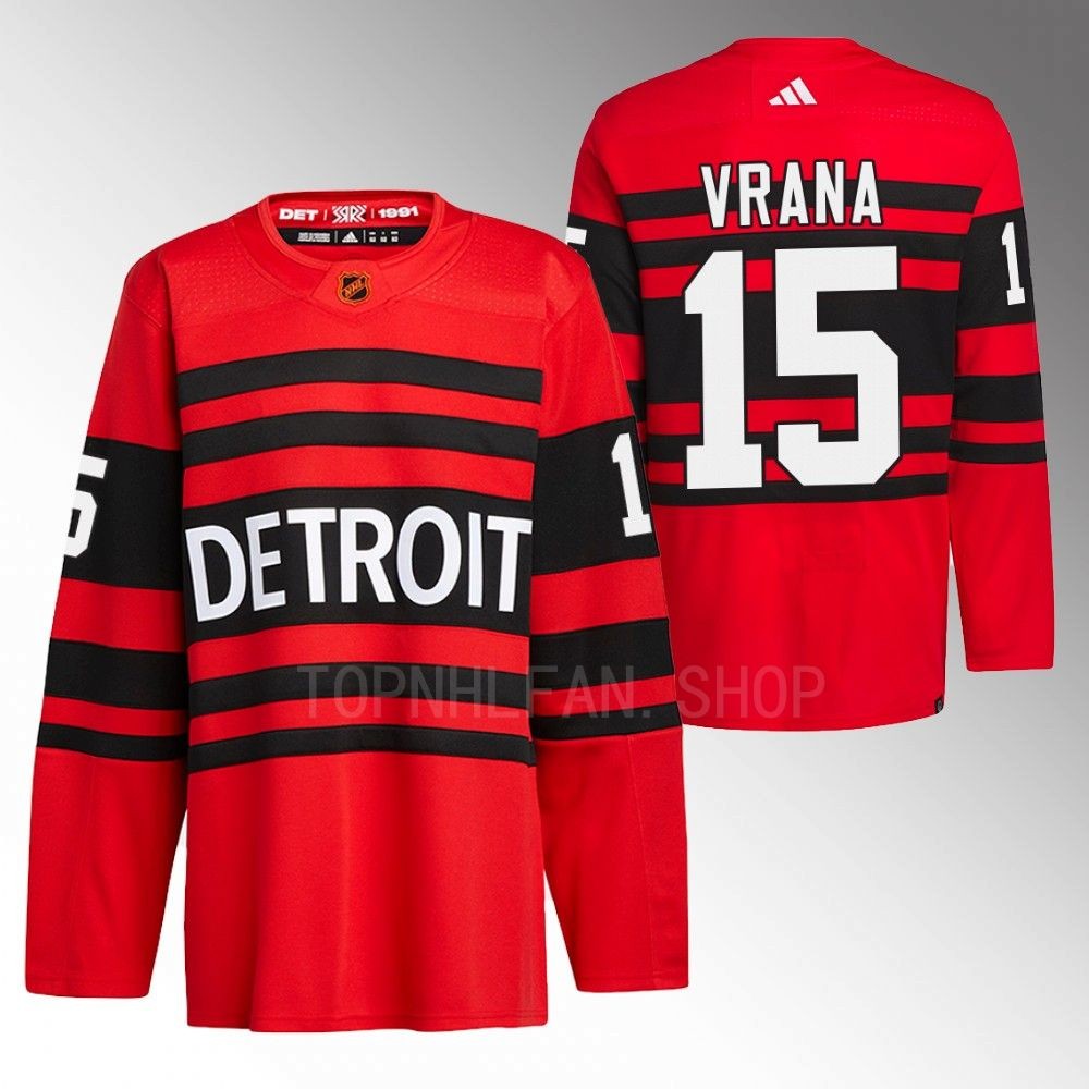 2022 Detroit Red Wings Jakub Vrana Red Reverse Retro 2.0 Authentic Pro Jersey