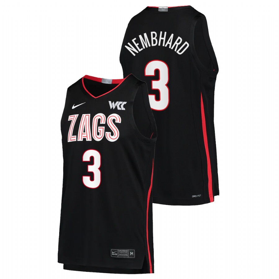 2022 Gonzaga Bulldogs Andrew Nembhard College Basketball Black Limited Jersey Men