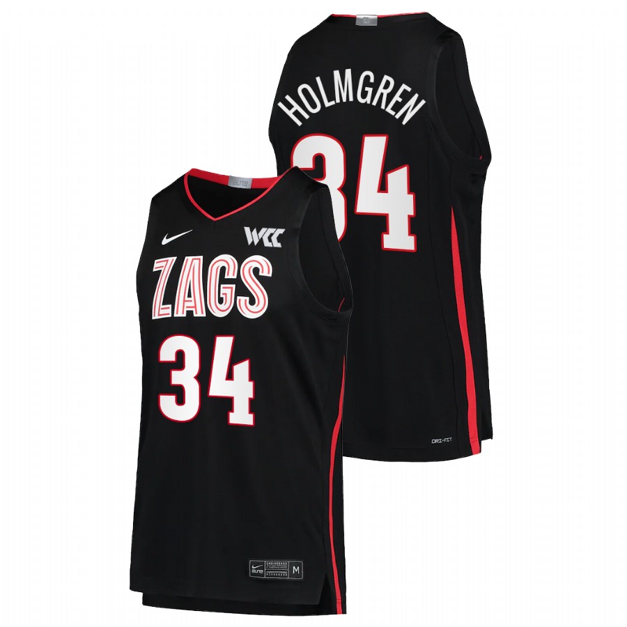 2022 Gonzaga Bulldogs Chet Holmgren College Basketball Black Limited Jersey Men