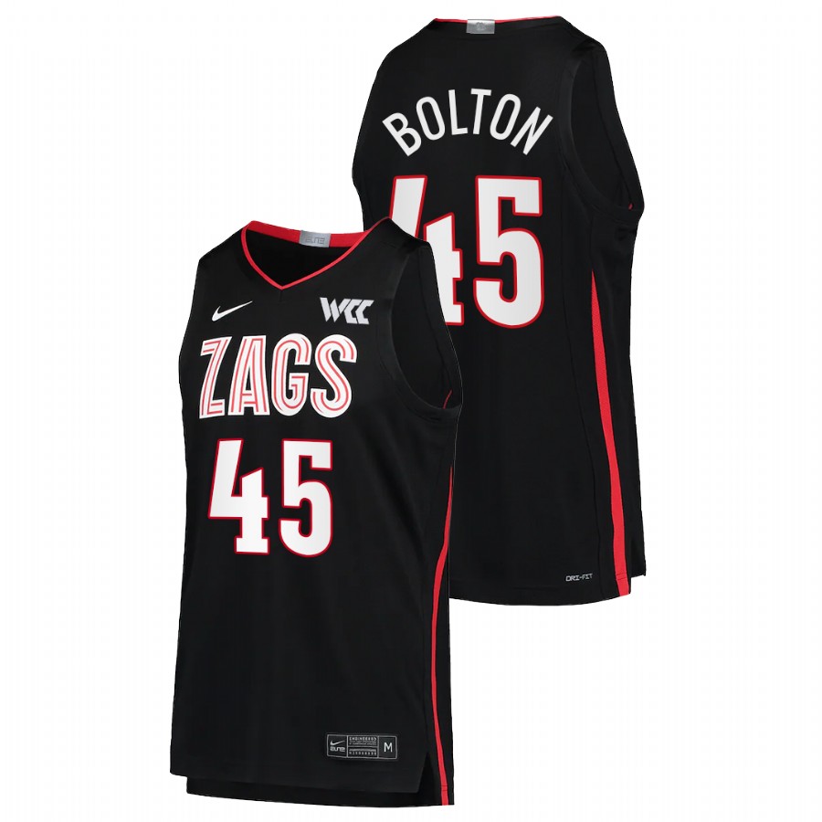 2022 Gonzaga Bulldogs Rasir Bolton College Basketball Black Limited Jersey Men