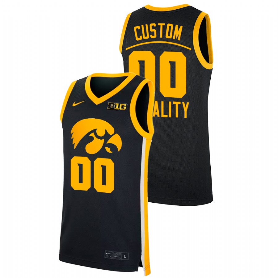 2022 Iowa Hawkeyes Custom Equality Black NCAA Big Ten Jersey Men