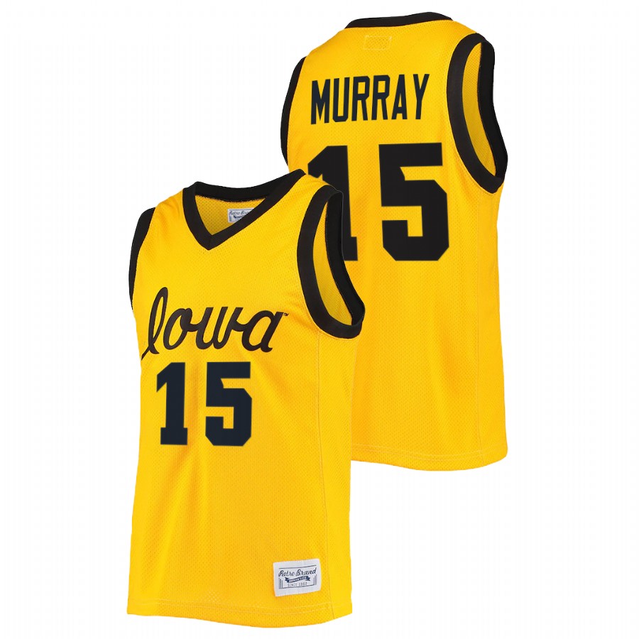 2022 Iowa Hawkeyes Keegan Murray Commemorative Classic Gold College Basketball Jersey Men