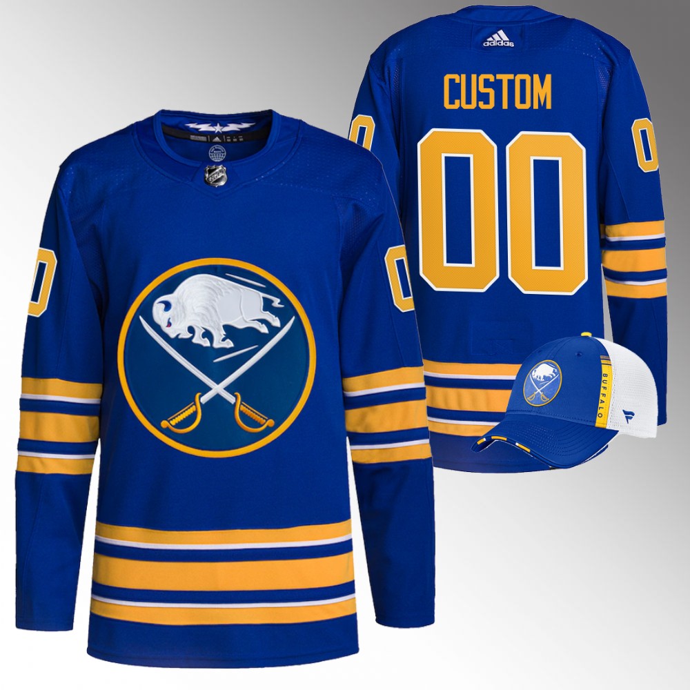 2022 NHL Draft First Round Pick Sabres Royal Custom Primegreen Jersey