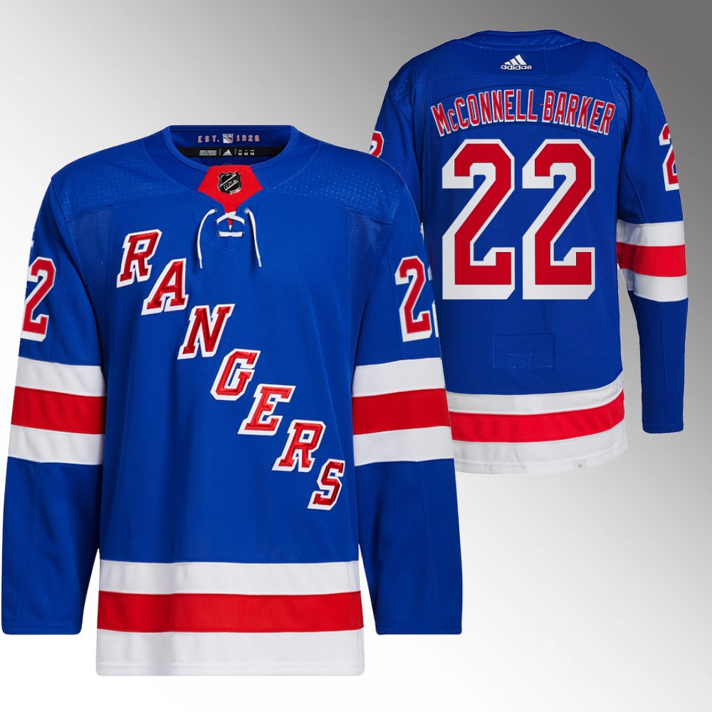 2022 NHL Draft Rangers Bryce McConnell-Barker Royal Jersey Authentic Primegreen Home