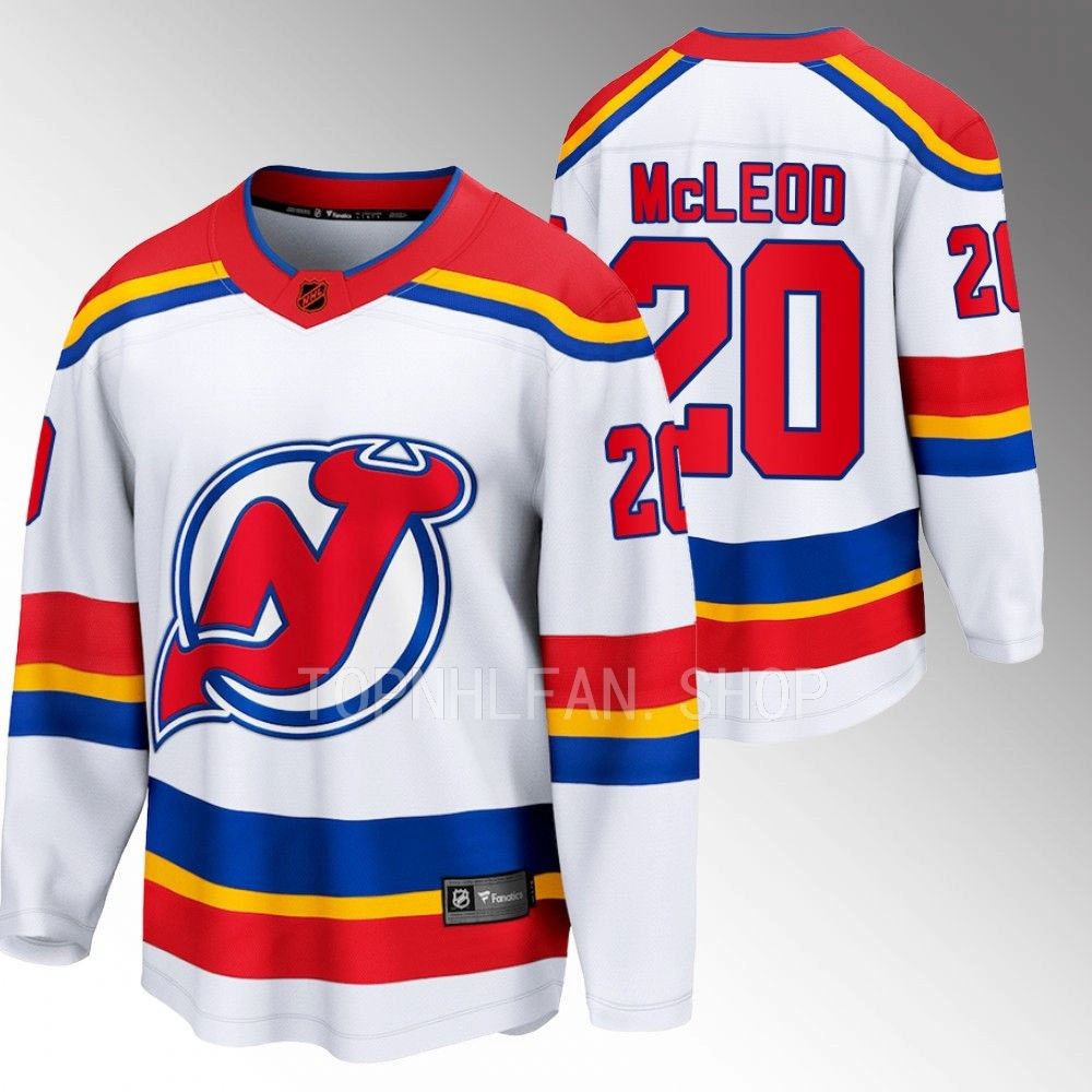 2022 New Jersey Devils Michael McLeod Special Edition 2.0 White Breakaway Jersey