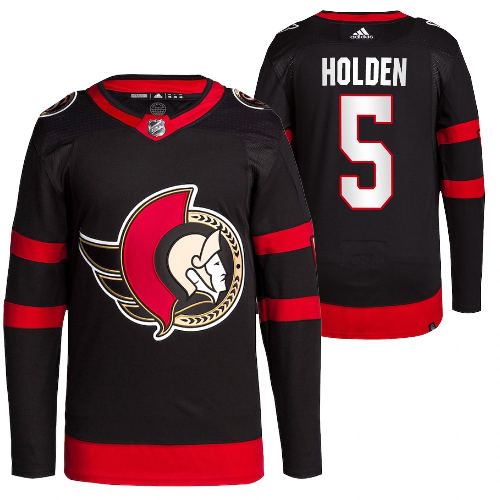 2022 Ottawa Senators Nick Holden Black Home Primegreen Authentic Pro Jersey