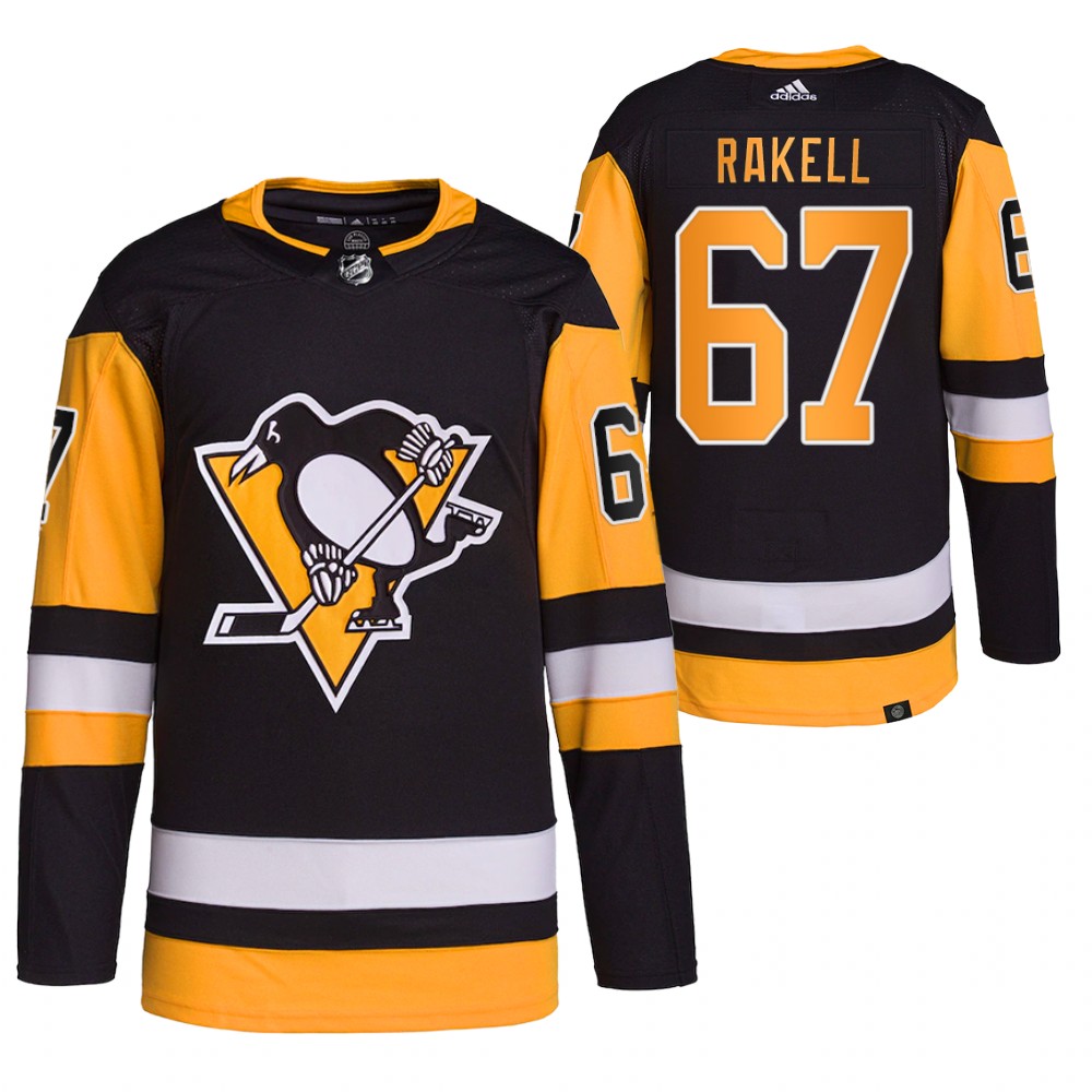2022 Pittsburgh Penguins Rickard Rakell Black Home Primegreen Authentic Pro Jersey