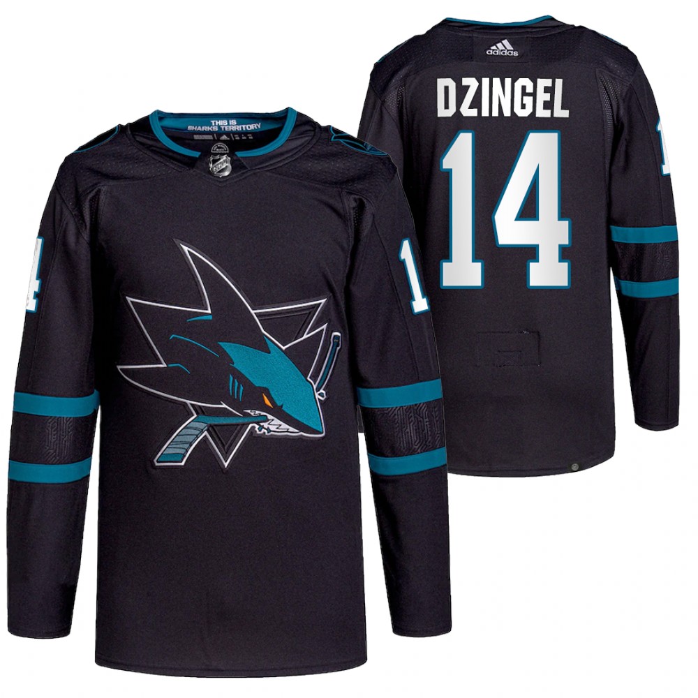 2022 San Jose Sharks Ryan Dzingel Black Alternate Authentic Primegreen Jersey