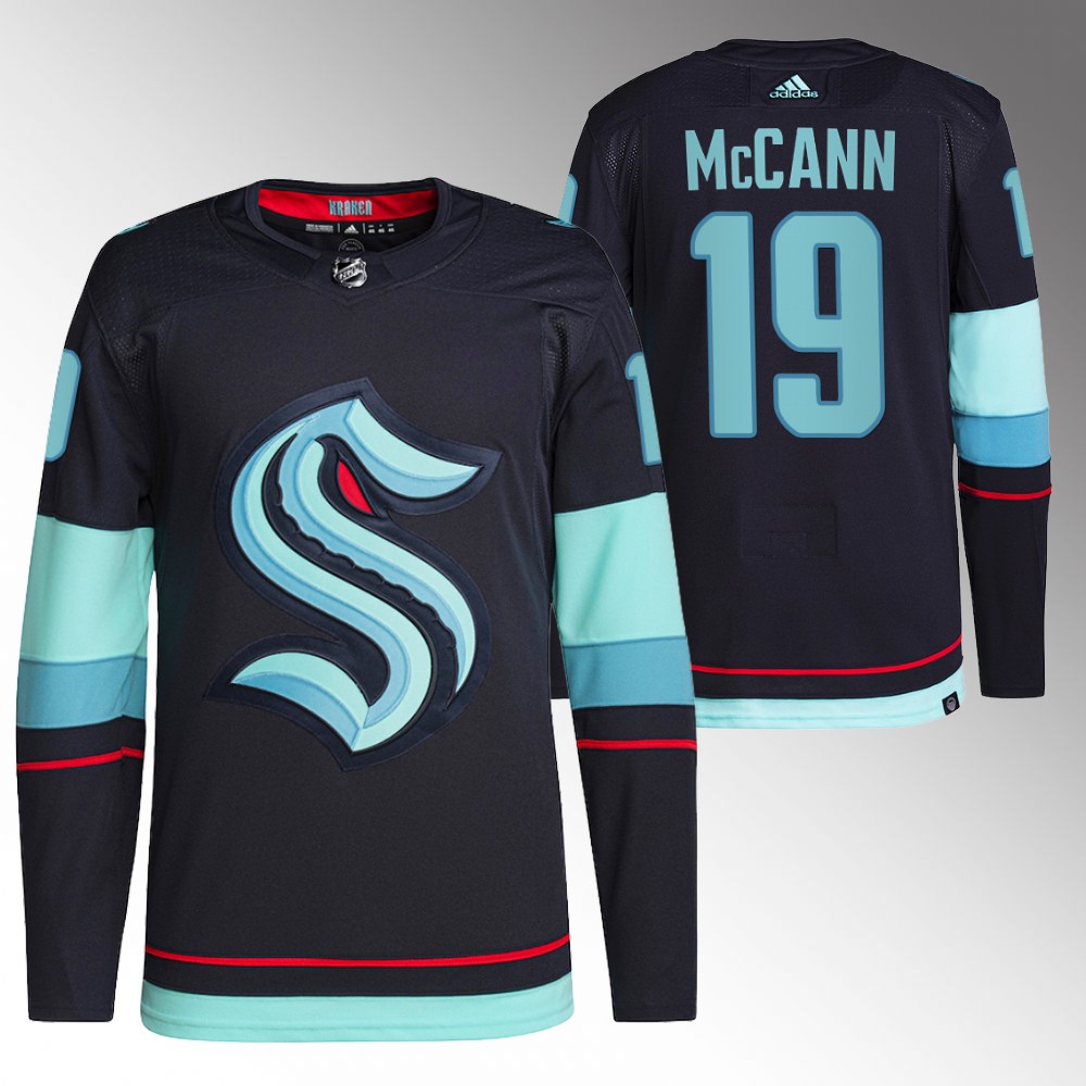 2022 Seattle Kraken Jared McCann Navy Primegreen Authentic Home Jersey