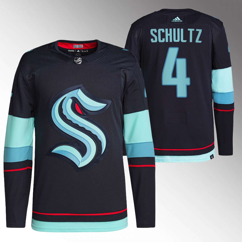 2022 Seattle Kraken Justin Schultz Navy Primegreen Authentic Home Jersey