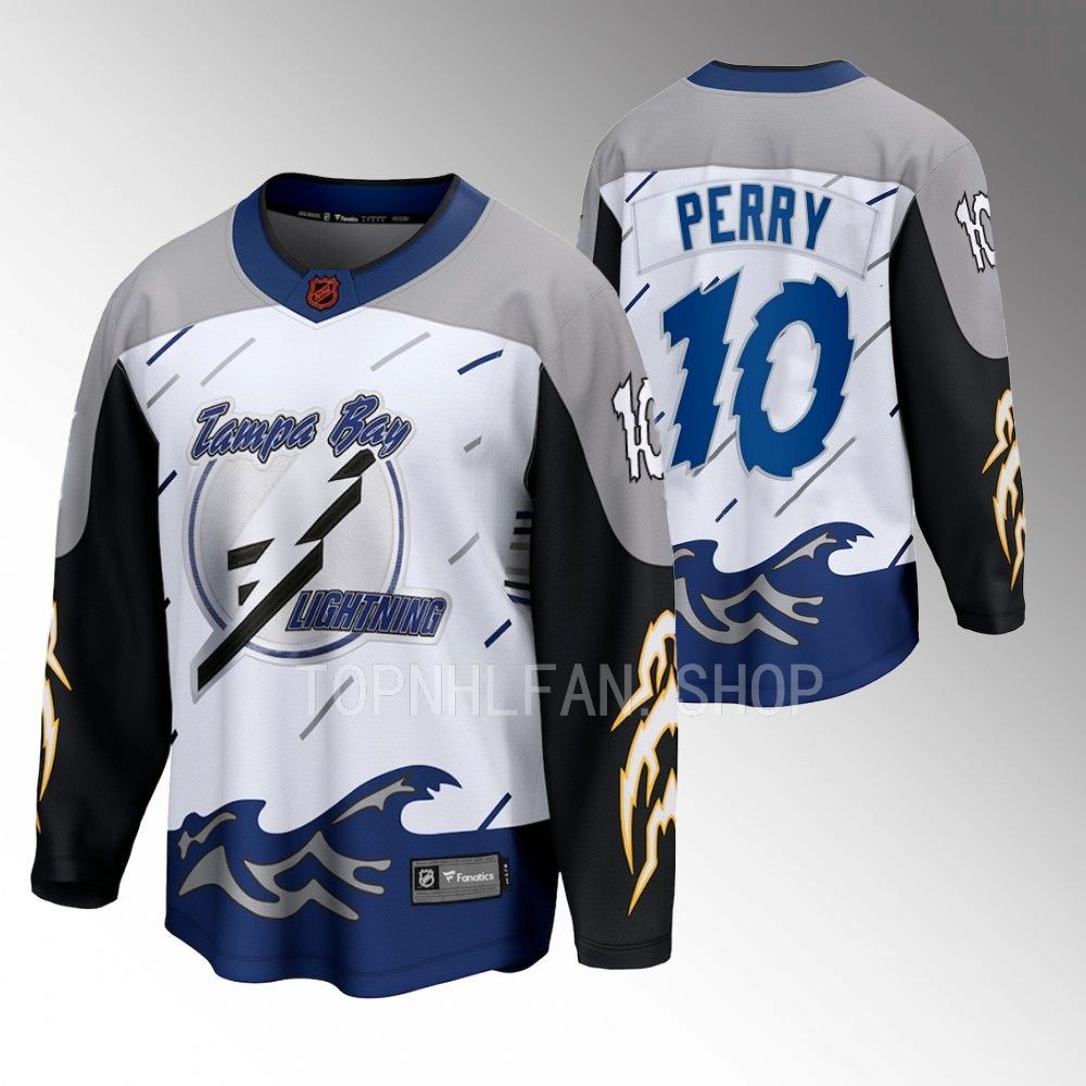 2022 Tampa Bay Lightning Corey Perry Special Edition 2.0 White Breakaway Jersey