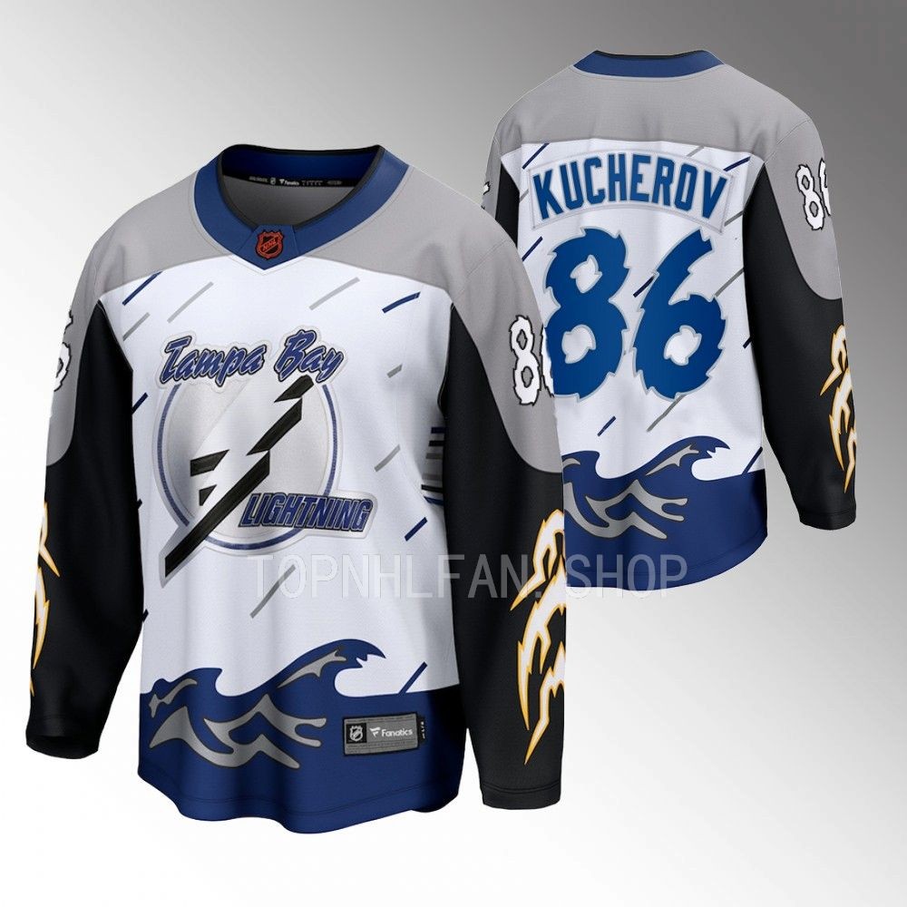 2022 Tampa Bay Lightning Nikita Kucherov Special Edition 2.0 White Breakaway Jersey