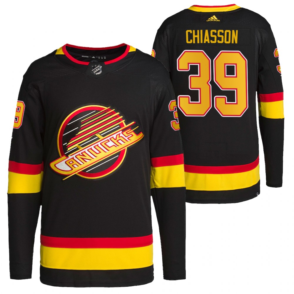 2022 Vancouver Canucks Alex Chiasson Black Retro Primegreen Authentic Pro Jersey
