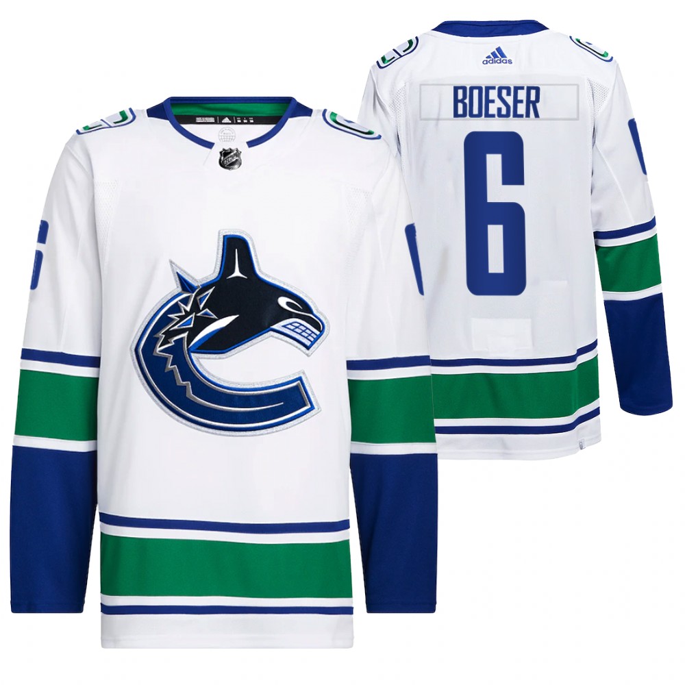 2022 Vancouver Canucks Brock Boeser White Away Primegreen Authentic Pro Jersey