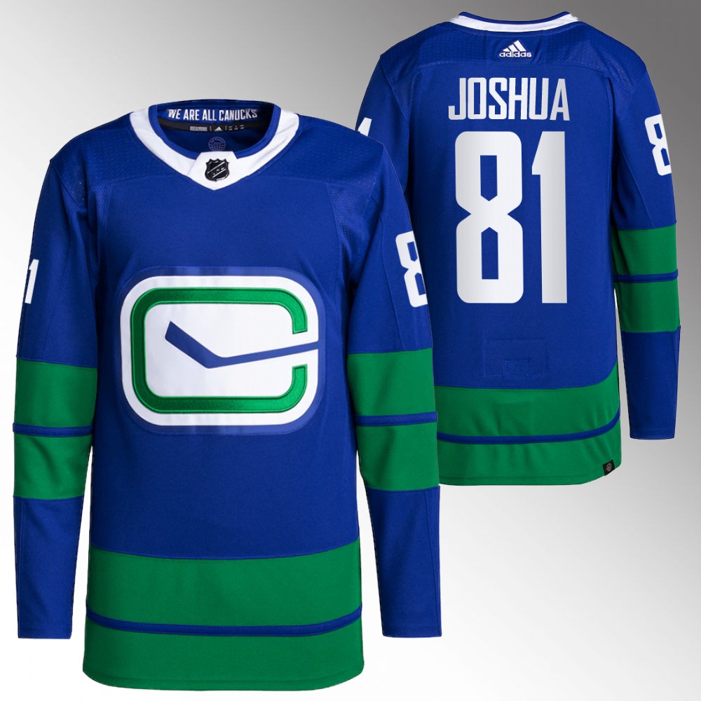 2022 Vancouver Canucks Dakota Joshua Blue Primegreen Authentic Alternate Jersey