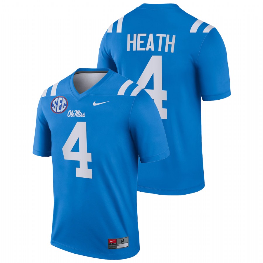 2022 ole miss rebels malik heath blue college football legend jersey