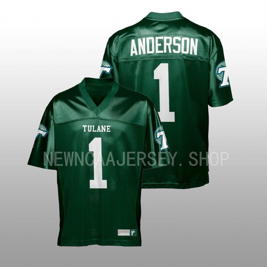 2022 tulane green wave nick anderson green college football men jersey