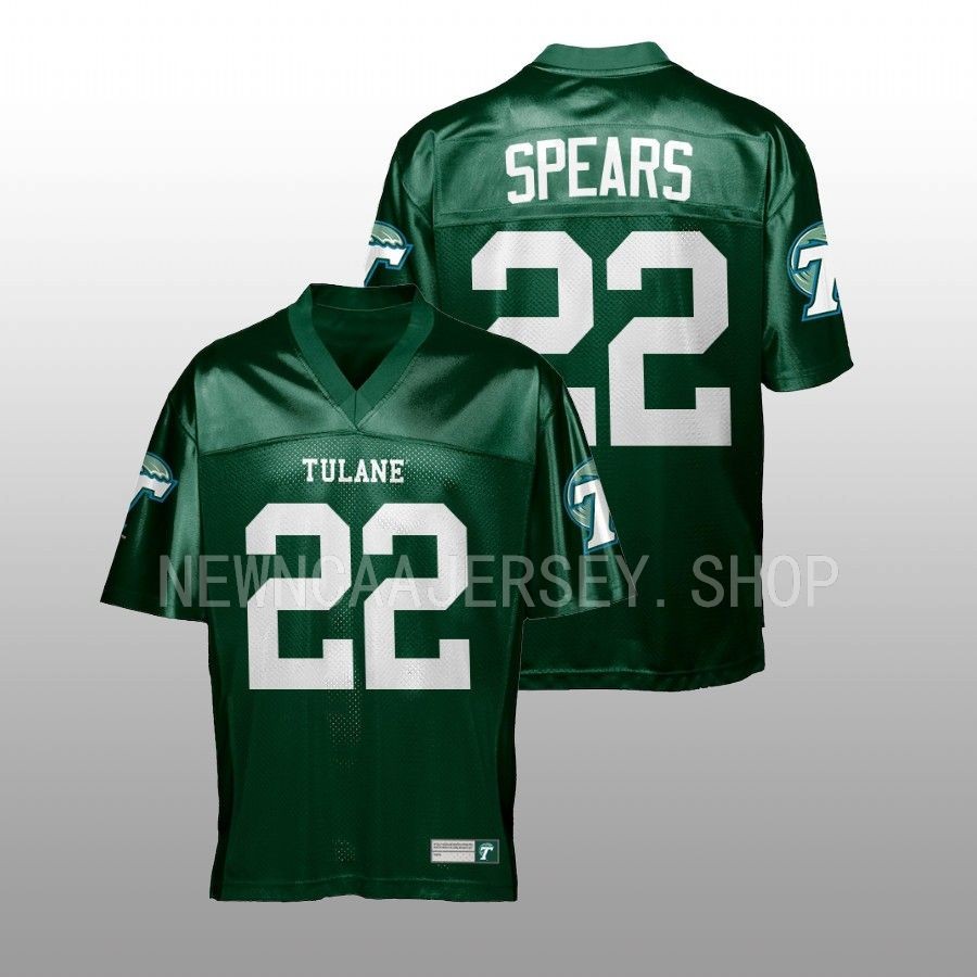 2022 tulane green wave tyjae spears green college football men jersey