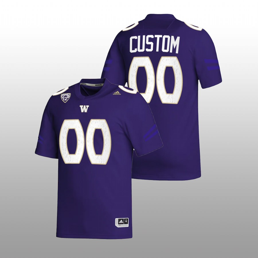 2022 washington huskies custom purple college football nil replica jersey