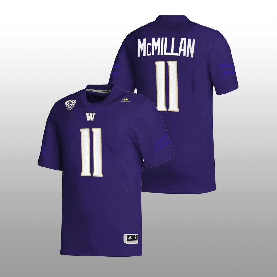 2022 washington huskies jalen mcmillan purple college football nil replica jersey