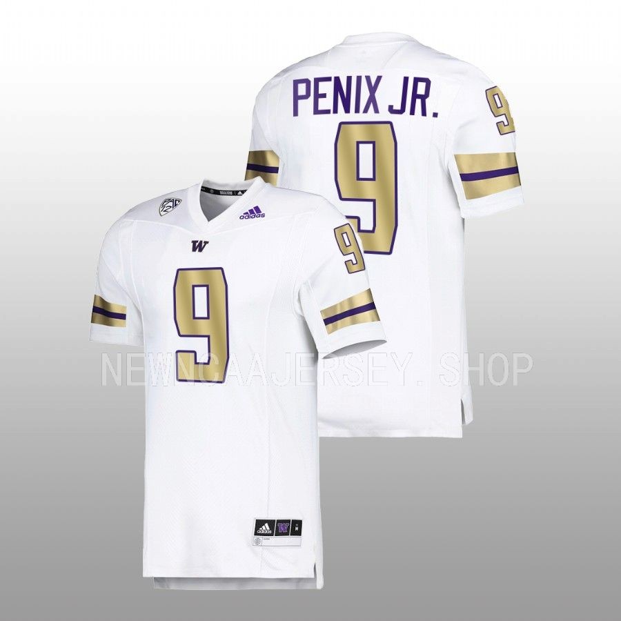 2022 washington huskies michael penix jr 1. white premier strategy football jersey
