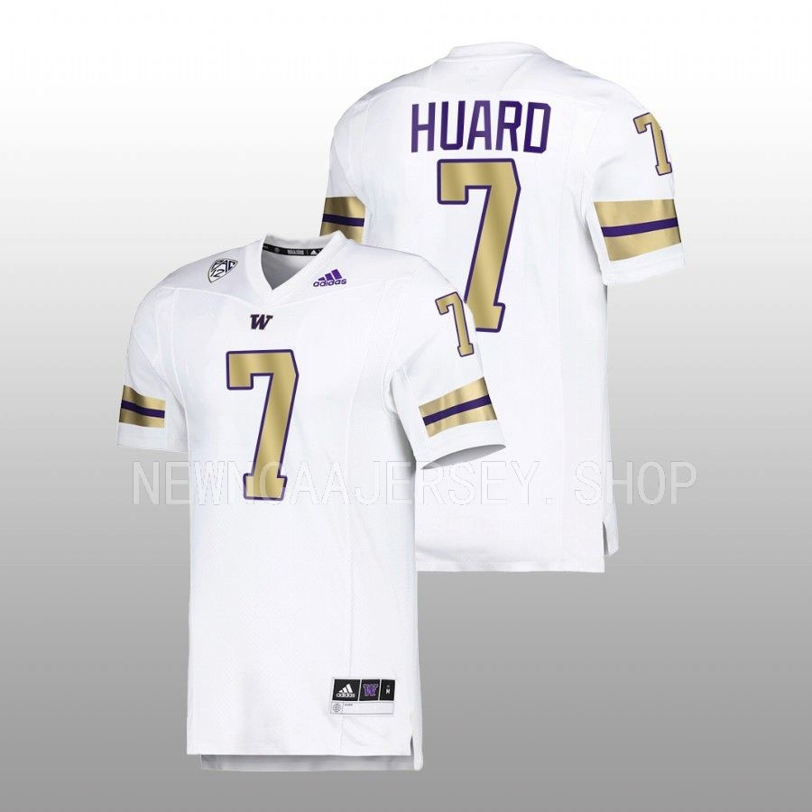 2022 washington huskies sam huard white premier strategy football jersey