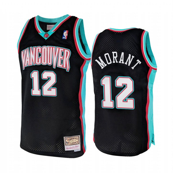 Memphis Grizzlies Ja Morant Black stitched Classics Retro Jersey #12