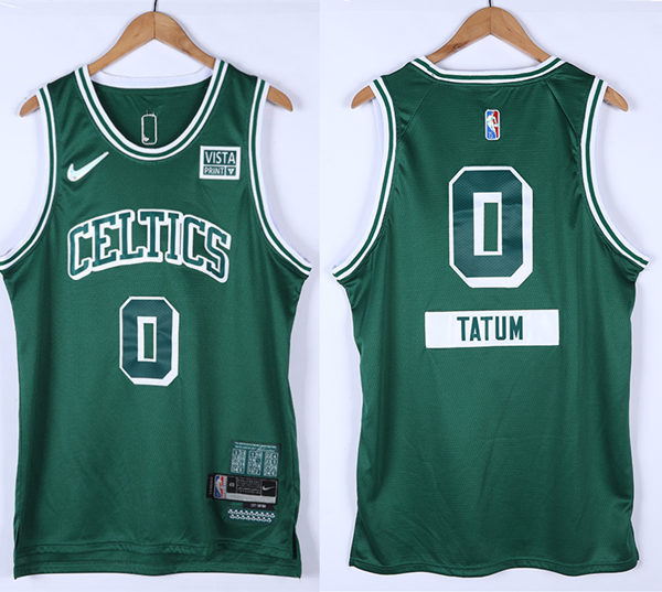 Boston Celtics Jayson Tatum Kelly Green 2021-22 Boston City Edition stitched Jersey #0