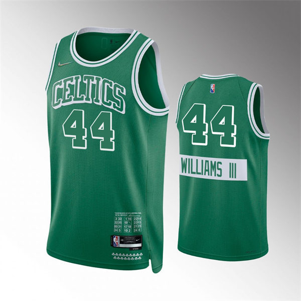Boston Celtics Robert Williams III Kelly Green 2021-22 Boston City Edition stitched Jersey #44