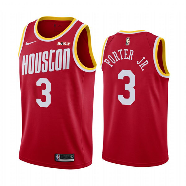 Houston Rockets Kevin Porter Jr. Red Classic Edition Swingman stitched Jersey #3