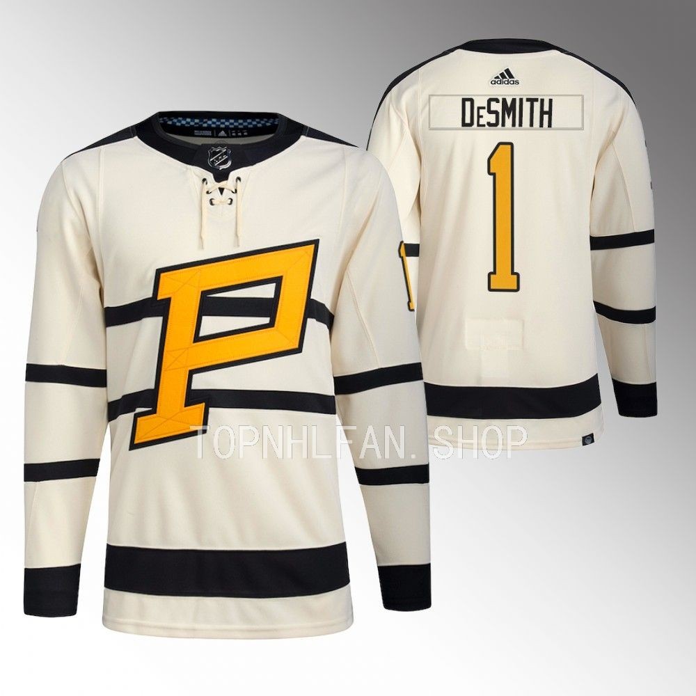 2023 Winter Classic Pittsburgh Penguins Casey DeSmith Cream Primegreen Jersey men's