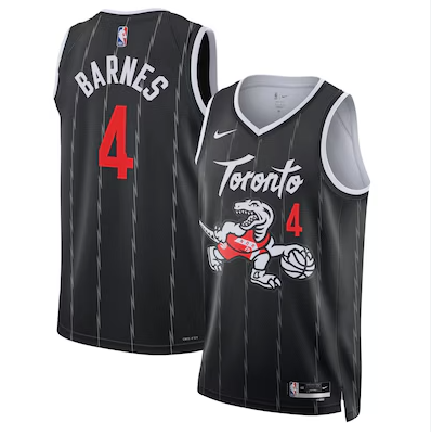 2025 Toronto Raptors Jerseys Raptors Basketball Jerseys#4 Scottie Barnes