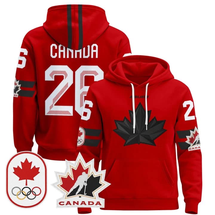 2026 Canada Olympic Pullover Hoodie - All Stitched # 26 Canada