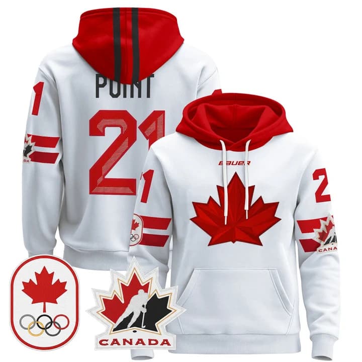 2026 Canada Olympic Pullover Hoodie Jersey  - All Stitched  Brayden Point   21