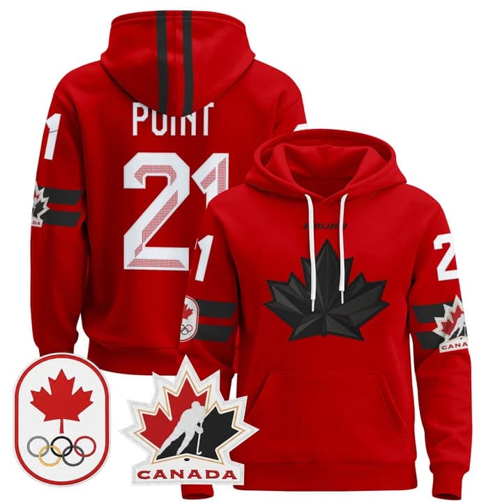 2026 Canada Olympic Pullover Hoodie Jersey  - All Stitched  Brayden Point 21
