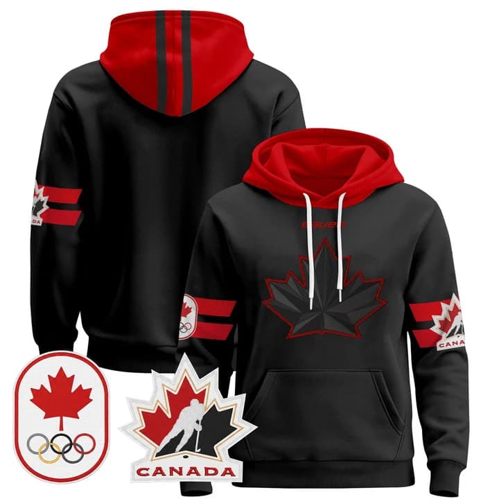 2026 Canada Olympic Pullover Hoodie Jersey  - All Stitched  Team