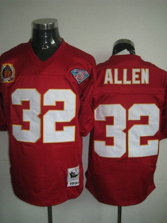 32 m.allen red with 75th patch jerseys