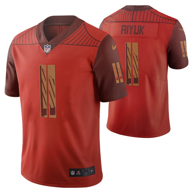 49ers brandon aiyuk city edition jersey orange men stitched