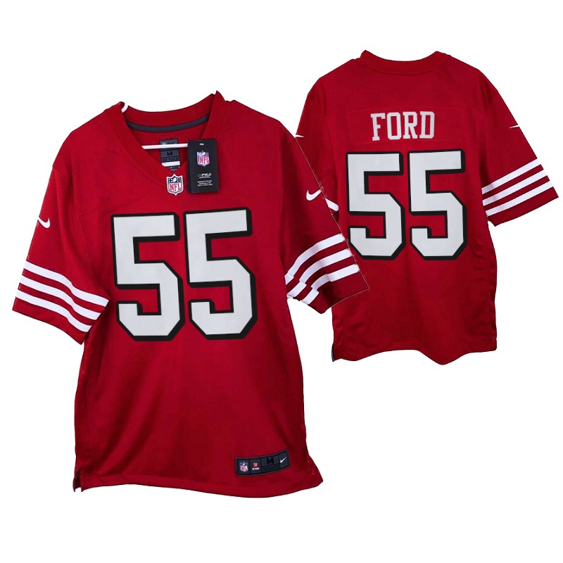 49ers dee ford game throwback jersey scarlet throwback stitched