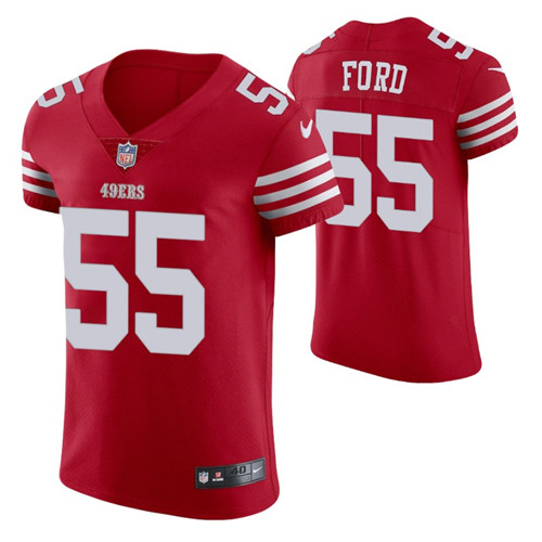 49ers dee ford vapor elite scarlet jersey stitched