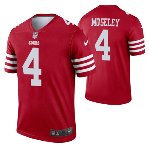 49ers emmanuel moseley jersey scarlet legend men's stitched