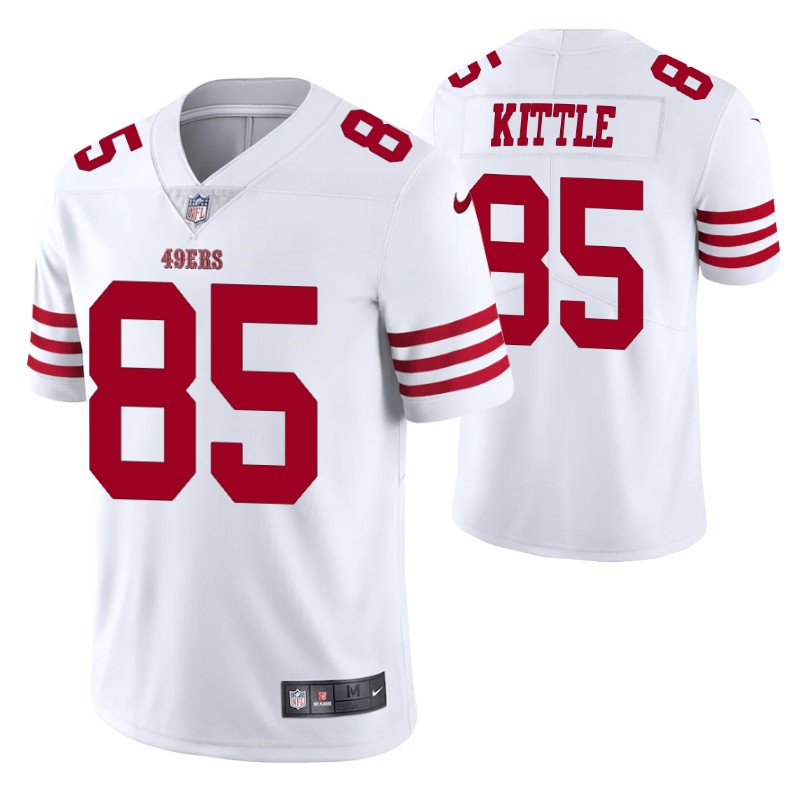 49ers george kittle vapor limited white jersey men stitched