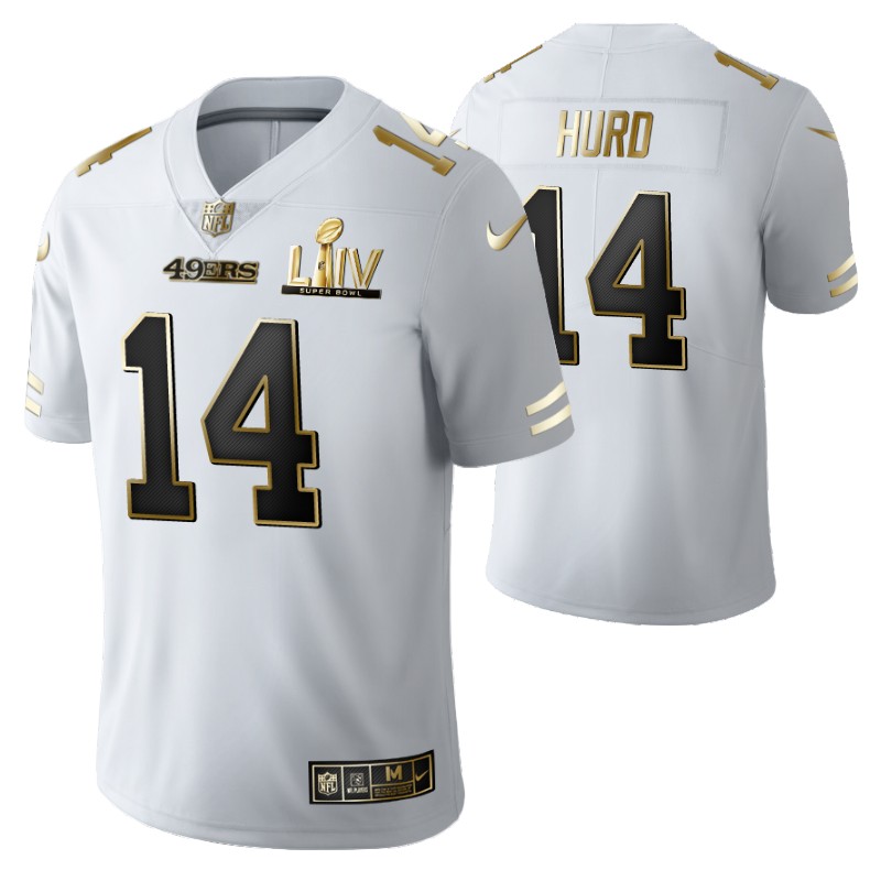 49ers jalen hurd jersey super bowl liv white golden edition stitched