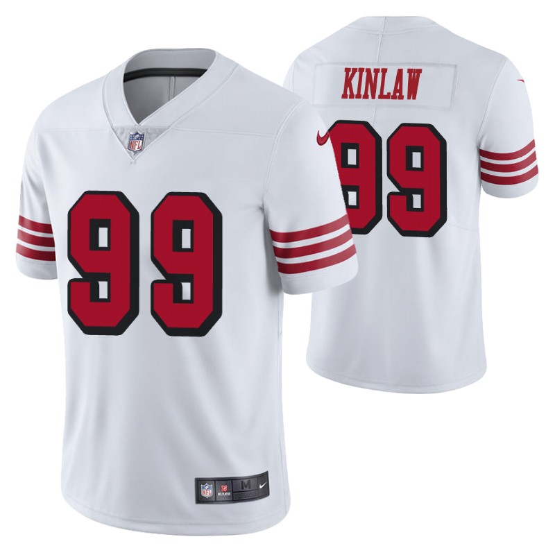 49ers javon kinlaw color rush limited jersey white men stitched