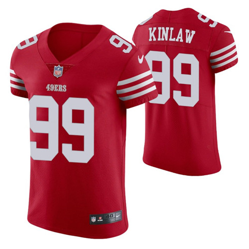 49ers javon kinlaw vapor elite scarlet jersey stitched