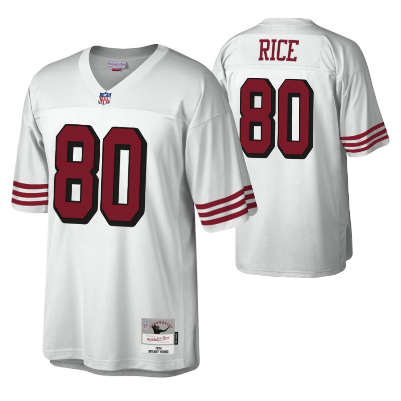 49ers jerry rice legacy replica jersey white throwback stitched