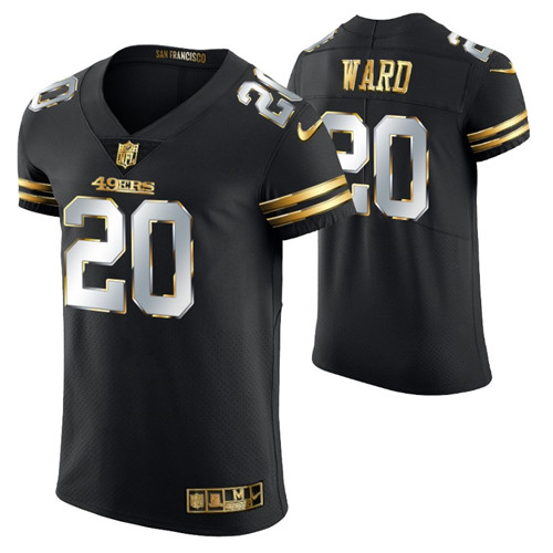 49ers jimmie ward golden edition jersey black men's stitched